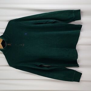 Polo Ralph Lauren French Rib Half Zip Pullover Green Purple Size Large